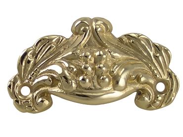 3 Inch Overall (2 3/8 Inch c-c) Solid Brass Cup Pull (Polished Brass Finish)