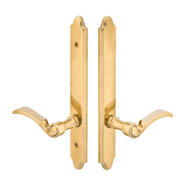 Solid Brass Concord Style Dummy Pair Multi Point Lock Trim (Antique Brass Finish)