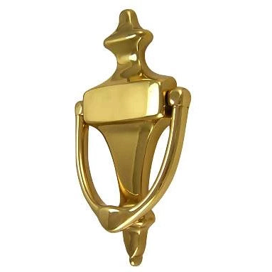 6 Inch (4 1/4 Inch c-c) Solid Brass Traditional Door Knocker (Polished Brass Finish)
