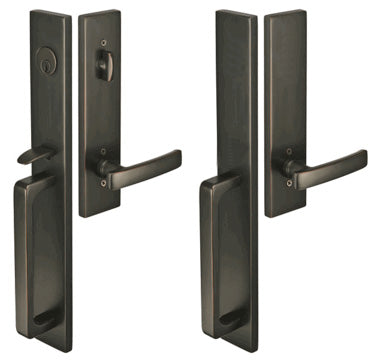 Solid Brass Lausanne Style Entryway Set (Oil Rubbed Bronze Finish)