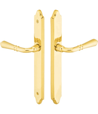 Solid Brass Concord Euro Style Dummy Pair Multi Point Lock Trim (Polished Brass Finish)