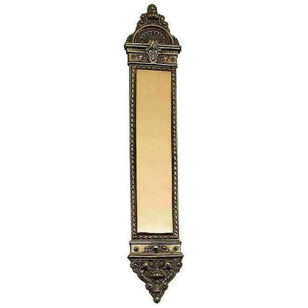 16 Inch Solid Brass L'Enfant Style Solid Brass Push Plate (Antique Brass Finish)