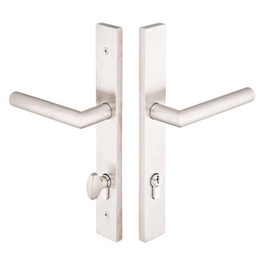Stainless Steel Euro Keyed Style Multi Point Lock Trim (Brushed Stainless Steel Finish)