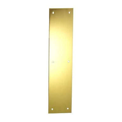 12 Inch Solid Brass Push Plate (Polished Brass Finish)