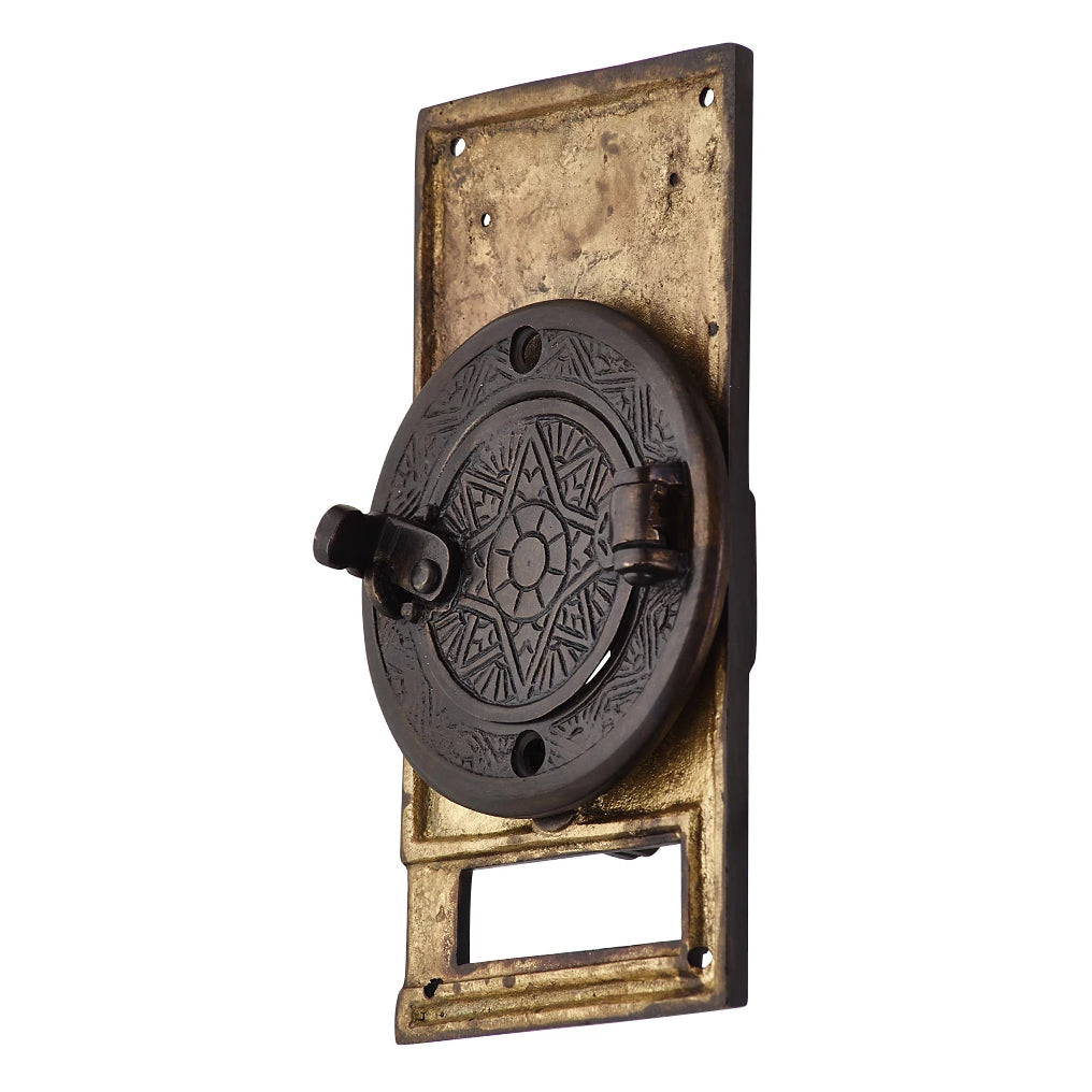 6 1/4 Inch Brass Speakeasy Door Knocker (Oil Rubbed Bronze Finish)