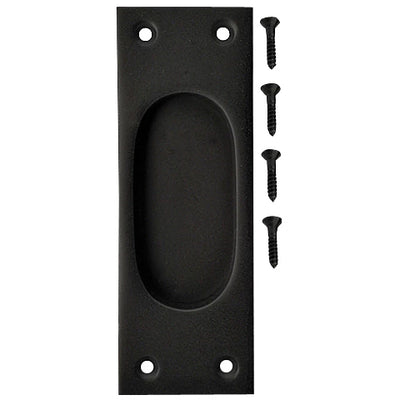 5 Inch Rectangular Traditional Solid Brass Pocket Door Pull or Window Sash Pull (Oil Rubbed Bronze Finish)