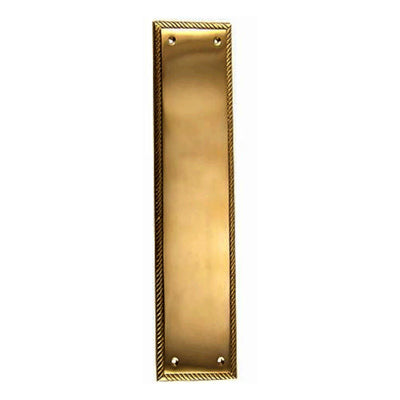 11 1/2 Inch Georgian Roped Style Door Pull and Push Plate (Antique Brass Finish)