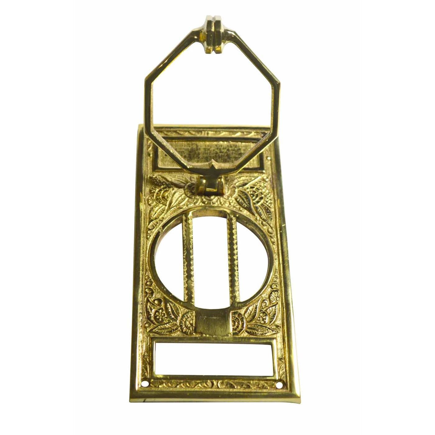 6 1/4 Inch Brass Speakeasy Door Knocker (Polished Brass Finish)