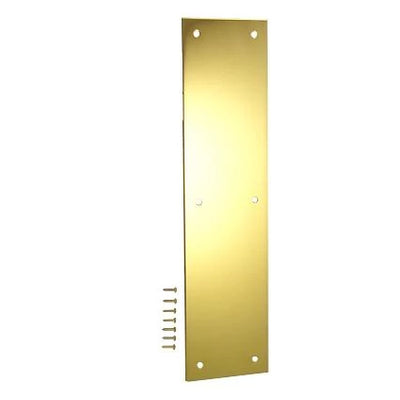 12 Inch Solid Brass Push Plate (Polished Brass Finish)