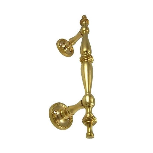 9 1/2 Inch Solid Brass Georgian Style Handle (Polished Brass Finish)