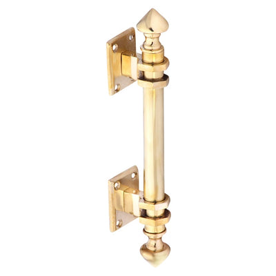 8 Inch Solid Brass Colonial Style Pull (Polished Brass Finish)