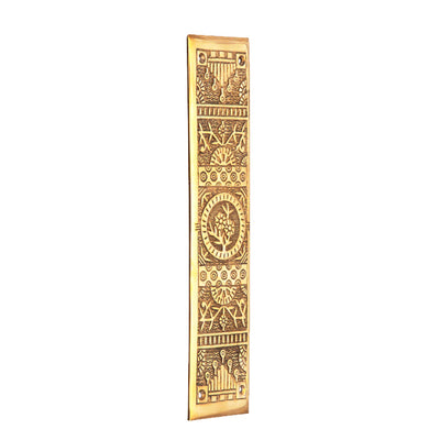 11 1/4 Inch Eastlake Solid Brass Push Plate (Lacquered Brass Finish)