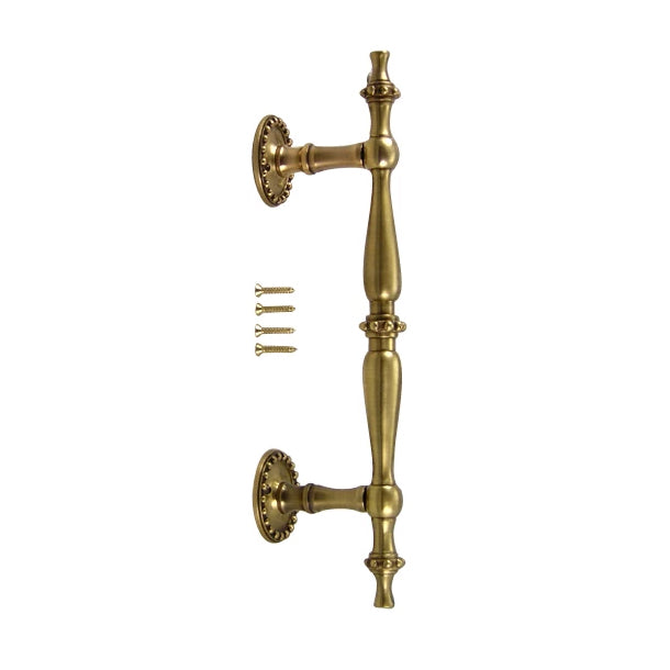 9 3/4 Inch Solid Brass Estate Handle (Antique Brass Finish)