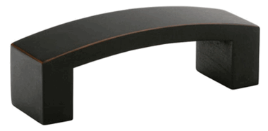 4 3/8 Inch Overall (4 Inch c-c) Bauhaus Pull (Oil Rubbed Bronze Finish)
