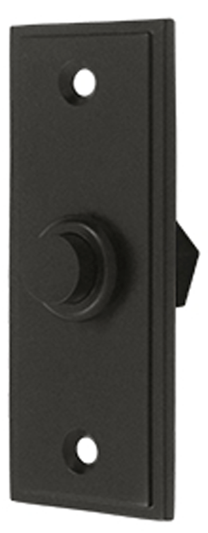 Bell Buttons, Solid Brass Bell Button, Rectangular Contemporary (Oil Rubbed Bronze Finish)
