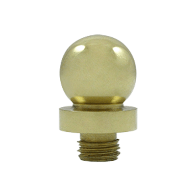 3/4 Inch Solid Brass Ball Tip Door Finial (Unlacquered Brass Finish)