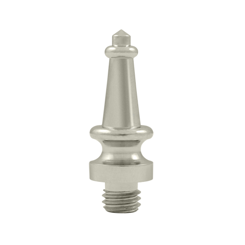 1 3/16 Inch Solid Brass Steeple Tip Door Finial Polished Nickel Finish