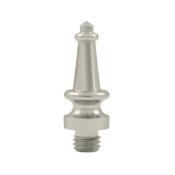 1 3/16 Inch Solid Brass Steeple Tip Door Finial Polished Nickel Finish