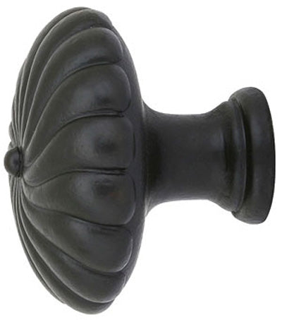 1 1/4 Inch Tuscany Bronze Twist Round Knob (Flat Black)