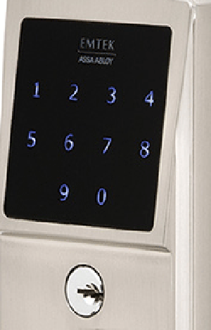 Emtek E3002US15 EMTouch Electronic Touchscreen Keypad Deadbolt (Brushed Nickel Finish)