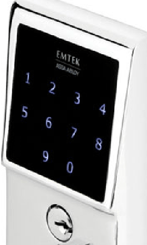 EMTEK E4827 EMTouch Brass Keypad Entry Set (Polished Chrome Finish)