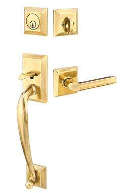 Solid Brass Franklin Style Entryway Set (Polished Brass Finish)