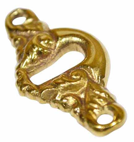 2 Inch Angel Wing Escutcheon Keyhole (Polished Brass Finish)