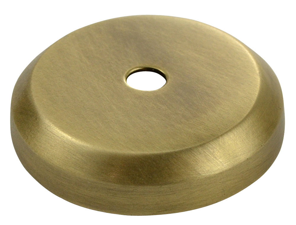 1 1/4 Inch Solid Brass Traditional Round Back Plate (Antique Brass Finish)