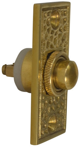 Craftsman Style Door Bell In Solid Brass (Polished Brass Finish)
