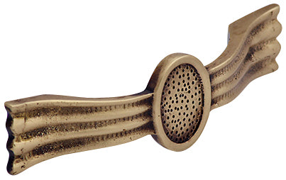 4 3/8 Inch Overall (3 1/4 Inch c-c) Solid Brass Hand Hammered Style Pull (Antique Brass Finish)