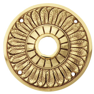 Solid Brass Feather Style Rosettes (Polished Brass Finish)