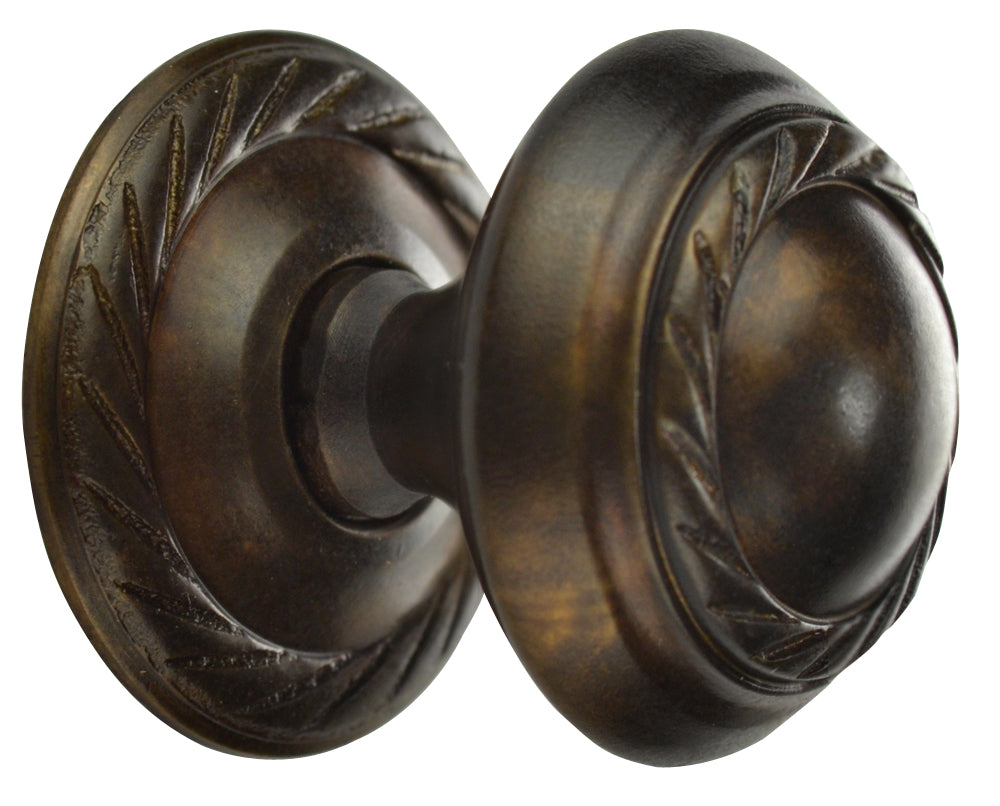 1 Inch Solid Brass Georgian Roped Round Knob Oil Rubbed Bronze Finish