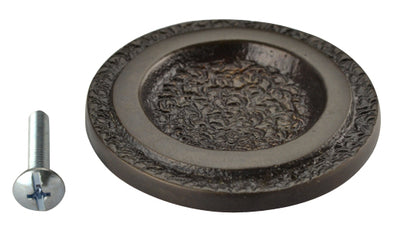 2 Inch Solid Brass Cascade Circle Knob (Oil Rubbed Bronze Finish)