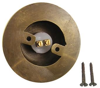 2 7/8 Inch Diameter Eastlake Doorbell (Antique Brass Finish)
