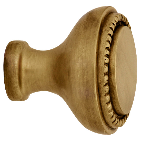1 1/2 Inch Solid Brass Round Knob (Antique Brass Finish)