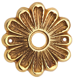 Solid Brass Flower Style Rosette (Polished Brass Finish)