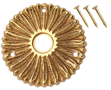 Solid Brass Provincial Style Rosette (Polished Brass Finish)