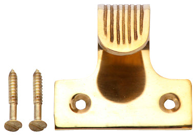 Solid Brass Grooved Sash Lift (Polished Brass Finish)