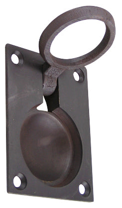 2 1/2 Inch Solid Brass Traditional Flush Ring Pull (Oil Rubbed Bronze Finish)