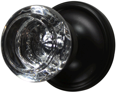 Savannah Round Crystal Door Knob with Victorian Rosette