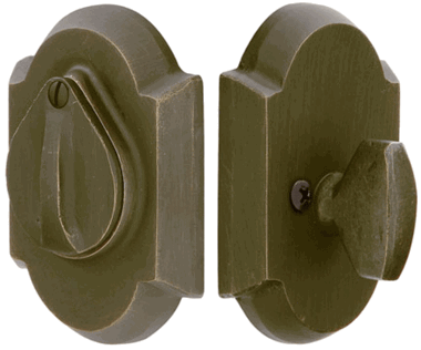 Sand Cast Distressed Traditional Single Cylinder Deadbolt With Cover
