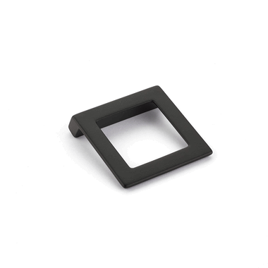 2 1/4 Inch (1.25 Inch c-c) Finestrino Angled Square Pull (Matte Black Finish)
