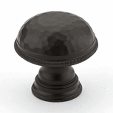 1 1/4 Inch Atherton Hammered Round Knob (Oil Rubbed Bronze Finish)