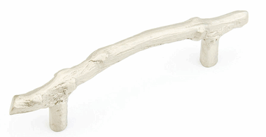 6 Inch (4 Inch c-c) Mountain Branch Pull (Antique Silver Finish)