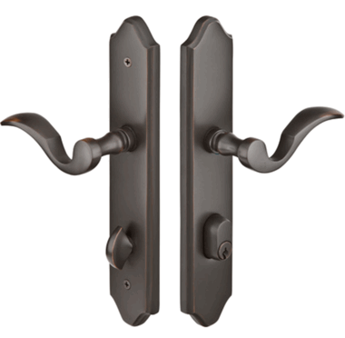 Solid Brass Concord Keyed Style Multi Point Lock Trim (Oil Rubbed Bronze Finish)