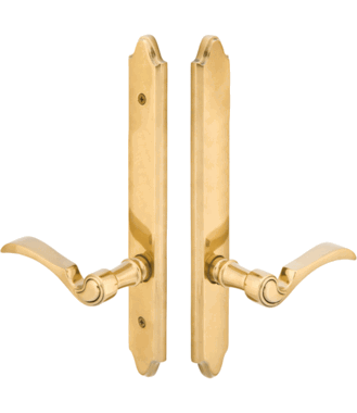 Solid Brass Concord Style Dummy Pair Multi Point Lock Trim (Antique Brass Finish)