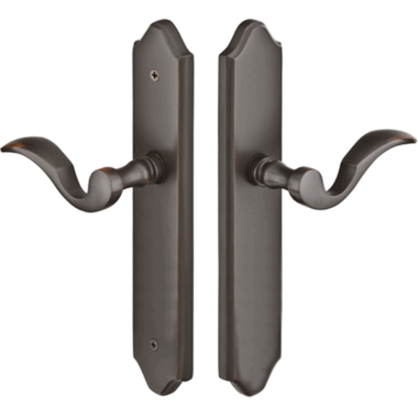 Solid Brass Concord Style Dummy Pair Multi Point Lock Trim (Oil Rubbed Bronze Finish)