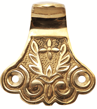 Solid Brass Laurel Wreath Sash Lift (Lacquered Brass Finish)