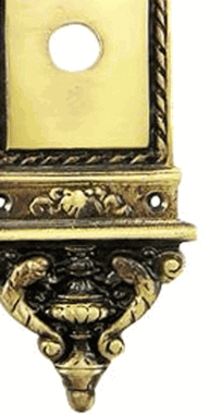 Solid Brass L'Enfant Rosette Plate (Antique Brass Finish)