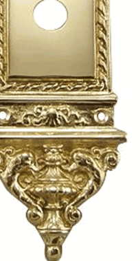 Solid Brass L'Enfant Rosette Plate (Polished Brass Finish)